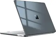 Fintie Case for 15 Inch Microsoft Surface Laptop 5 4 3 with Metal Keyboard (Model: 1872/1873/1953/1979) - Protective Slim Snap On Hard Shell Cover, Crystal Black
