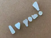 Natural Letter Heart Shaped “i❤️You!” white beach sea glass pebble art word USA
