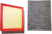 Car Air Filter Set, for Ford, for Ecosport, for Fiesta, Model Air Filter Cabin Air Filter Auto Parts Auto Parts Activated Carbon Pollen Cabin(Black Air Filter 2 Set)