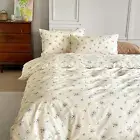 Size Duvet Cover Boho Off White Queen Comforter Cover Coquette Farmhouse