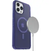 OtterBox Apple iPhone 13 Pro Max / iPhone 12 Pro Max Symmetry Series+ Clear Antimicrobial Case for MagSafe - Feelin Blue (77-83664)
