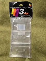 Gemini 3 Pack Audio Cassette Storage Boxes New