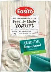 Easiyo Greek Style Unsweetened Low Fat Yogurt 170g x 8