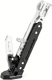 Motorbike Bicycle Adjustable Metal Foot Side Stand Motorcycle Kickstand Kick Bracket Supportor Motorcycle Accessories(Sliver)