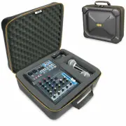 USA GEAR Hard Shell Mixer Case Compatible with Pyle Mixer, Microphones, and More
