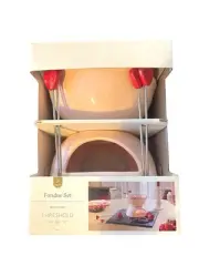 Fondue! Threshold Stoneware Pot Fondue Set - New In Box