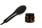 Cabello Glow Straightening Brush with Intensive Mask 'Keep Me Hot' - Black