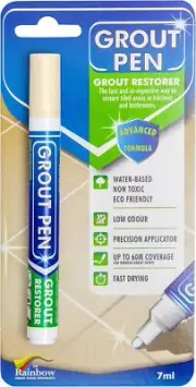 Grout Pen for Restoring Tile Grout in Bathrooms Kitchens Cream Color