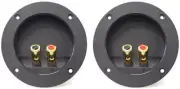 2 Absolute USA RST-450 4" Terminal Cup 4-Inch Double Binding Round Gold Plate Pu