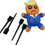 Funny Trump Voodoo Doll Pin Holder, 3D Printed Stress Relief Doll with Needles, Novlety Gag Gift for Friends