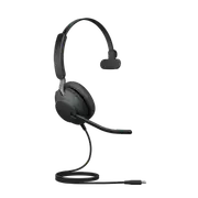 Jabra Evolve2 40 SE Wired USB-C UC Mono Headset, 360 BusyLight, Noise Isolationg Ear Cushions, 2Yr Warranty, Plug-and-play, 3-Microphone Technology