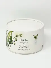 NEW, SEALED Crabtree & Evelyn Lily Dusting Powder 3oz/85g w/ Puff