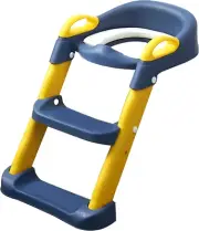 Potty Training Toilet Seat for Toddler, Upgraded Non-Slip Step Stool Ladder for
