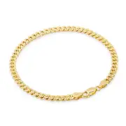 10K Yellow Gold 4.5mm Miami Cuban Link Chain Italian Bracelet Mens Womens 7"