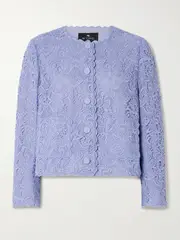 [Etro] Etro - Scalloped Corded Lace Jacket - Blue - IT50 IT 50 Blue