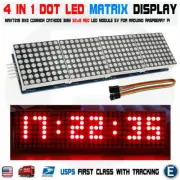 4 in 1 matrix RED led display module max7219 5p line 8x32 Arduino Raspberry pi