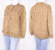 Madewell NWT Women's Gold/Brown Space-Dyed WINSTEAD Caridgan Sweater, Medium