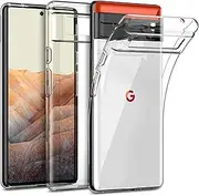 MEZON Ultra Slim Premium Crystal Clear Case for Google Pixel 6 (6.4”) – TPU Gel Back Case, Shock Absorption, Wireless Charging Compatible (Pixel 6, Gel)