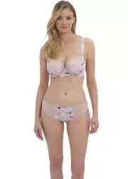 FANTASIE SKYLAR SILVER UNDERWIRE SIDE SUPPORT BRA & BRIEF SET SIZE 32E / 10E