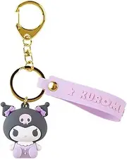 Sanrio 182354 3D Key Holder, Kuromi-chan, Kuromi, 1.7 x 1.4 x 1.4 inches (4.4 x 3.5 x 3 cm), Character 182354