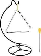 Homelavie Triangle Percussion Instrument With Striker, Hand Bell Chime for Classroom, Dinner Outdoor, Meditation Bell, Music Instrument for Adults (5 Inch)