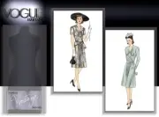 Vogue Sewing Pattern 2876, Retro 1943 Dresses, Sizes 18 - 22, New