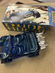 Vintage Retro 70s Blue Avon "Dune Buggy 5oz Spicy After Shave Bottle Decanter