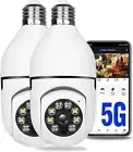 2*Wireless WiFi Bulb Camera Security Camera Home Video Recorder Security Camer