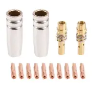 14PCS 15AK Welding Torch Accessories Consumables MIG Torch Gas Nozzle Tip3555