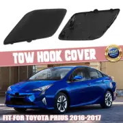 Front RH&LH Side Bumper-Tow Hook Eye Cap Cover For Toyota Prius 2016-2017 Black
