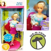 Barbie Fun On the Go Fashion Doll Pen RoseArt 2001 #6718 NEW