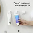 White Toothpaste Holder Plastic Toothpaste Storage Rack Toothbrush Holder