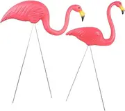 OFFSCH Flamingo Lawn Bird Figurine Pe Plastic Ornament Flamingos Decor Wedding Supplies Lifelike Craft