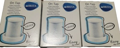 New 3 X Brita On Tap Water Filter Refill Replacement Cartridge Above Sink