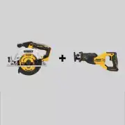 DEWALT Circular Saw + Reciprocating Saw 20V MAX Cordless Brushless (Tools-Only)