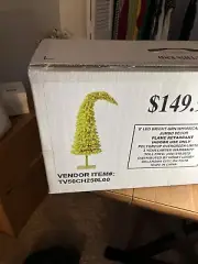 THE GRINCH Whimsical Pre-Lit Christmas Tree - 5 ft LED Bright Green 5' Foot New
