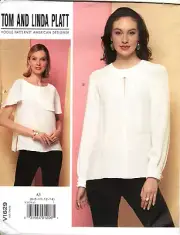 Vogue V1629 Misses 6 to 14 Designer Tom and Linda Platt Blouses Sewing Pattern