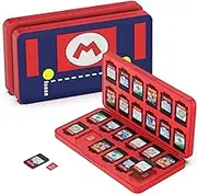 GeeRic 24 Slot Game Card Storage Case Compatible with Switch, Protective Carrying Case Holder Compatible with Switch, Games Cartridges & Slot (Overalls)