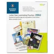 Business Source Letter-size Laminating Pouch - Letter - 8.50" Width X 11" Length