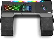 Couchmaster CYCON³ Black Horizon Light Bar – Ergonomic Gaming Lapdesk for Couch and Bed – USB Hub Gaming Lapboard – Large & Stable (for PC, PS4/5, Xbox One/Series X, Laptops)