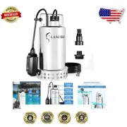 Portable 2610 GPH Submersible Water Pump with Automatic Float Switch & 25FT Cord