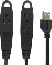 Flat Multiple Outlet Extension Cord 15 Ft for Indoor Use by Bindmaster-