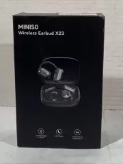 Miniso X23 Purple Wireless Ear Buds With Case & Charging Cord HGT-13