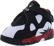 [Nike] Jordan 8 Retro Baby/Toddler Shoes, Paprika/Black-white, 4 Toddler