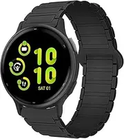 [Blueshaweu] 18 mm 20 mm 22 mm silicone fully magnetic adjustable watch strap compatible with Garmin Vivoactive 5/4/4s/3, Venu 3/3s/2/2s/2 Plus/SQ/SQ 2/,Forerunner 55/255/255s/265/265s