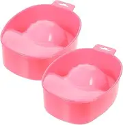 Ipetboom Nail Care Bowl Set Manicure Soak Bowl Nail Polish Remover for Home and Salon Random Color