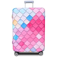 在飛比找momo購物網優惠-新款拉鍊式行李箱保護套 美人魚25-28吋(行李箱套 保護套