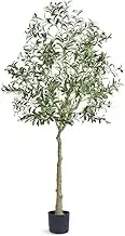 Artificial Olive Tree, 152 cm Tall, PE Material, Lifelike Green Faux Plant with Anti-Tip Protection