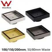 Watermark 100/150/200mm Square Bathroom Floor Drainage Tile Insert Shower Grate
