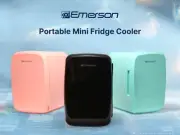 Emerson EFC-5000 Portable Mini Fridge Cooler - Holds 6 Cans, Black